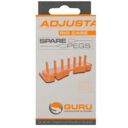 Suport organizator cârlige Guru Adjustable Rig Case Spare Pegs, Orange, 2buc/set