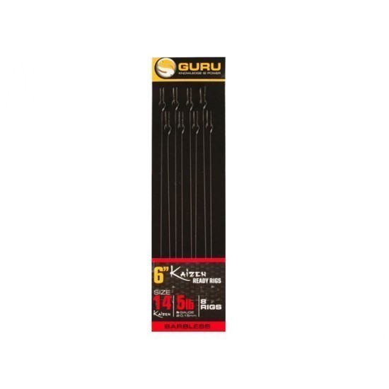 Cârlige legate Guru Kaizen, Nr.10, 0.19mm/15cm, 8buc/plic