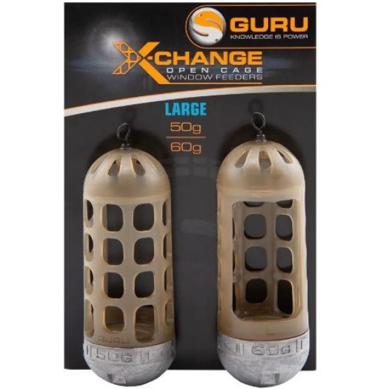 Coșuleț Feeder Guru X-Change Open Cage Window, Large, 50+60g