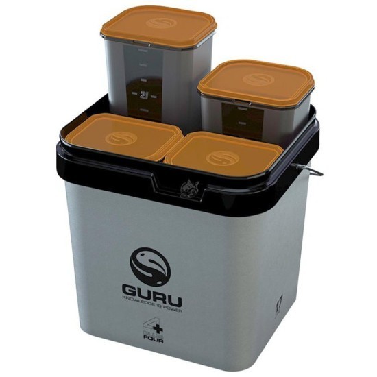 Găleată + 4 cutii nadă Guru Plus Four Bucket System, 17L Găleată + 4 cutii nadă Guru Plus Four Bucket System, 17L