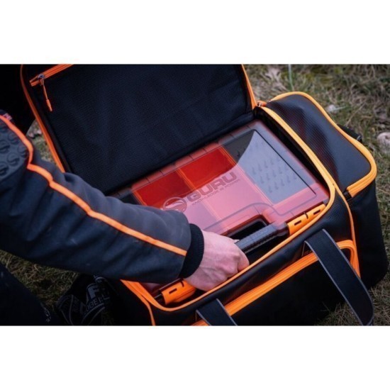 Geantă Guru Fusion Feeder Box System, Black/Orange, 43x26x25cm