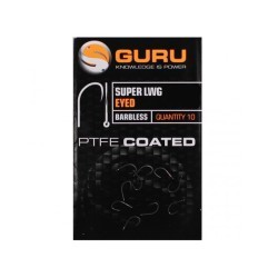 Cârlige Guru Super LWG Eyed Barbless, Smoke, Nr.20, 10buc/plic