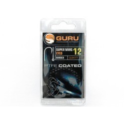 Cârlige Guru Super MWG Eyed Barbed, Gri, Nr.14, 10buc/plic