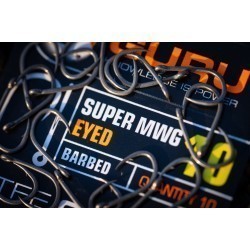 Cârlige Guru Super MWG Eyed Barbed, Gri, Nr.14, 10buc/plic