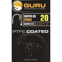 Cârlige Guru Super XS Spade Barbless, Smoke, Nr.20, 10buc/plic