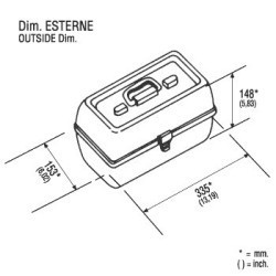 Valigetă cu 2 sertare Plastica Panaro, 33.5x14.8x15.3cm