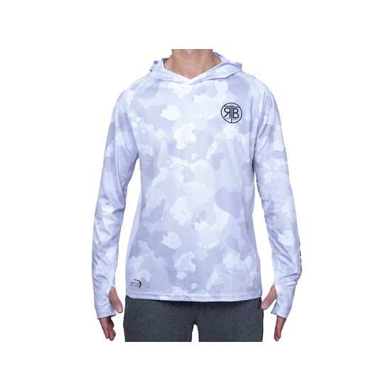 Bluză RTB UV Long Sleeve Hoodie UPF 50+ Camo Grey, Medium