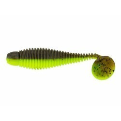 GRUB LUNKER CITY GRUBSTER GREEN PUMPKIN/CHARTREUSE 7.2CM 10BUC/PLIC