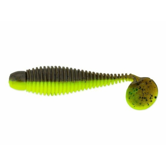 GRUB LUNKER CITY GRUBSTER GREEN PUMPKIN/CHARTREUSE 7.2CM 10BUC/PLIC