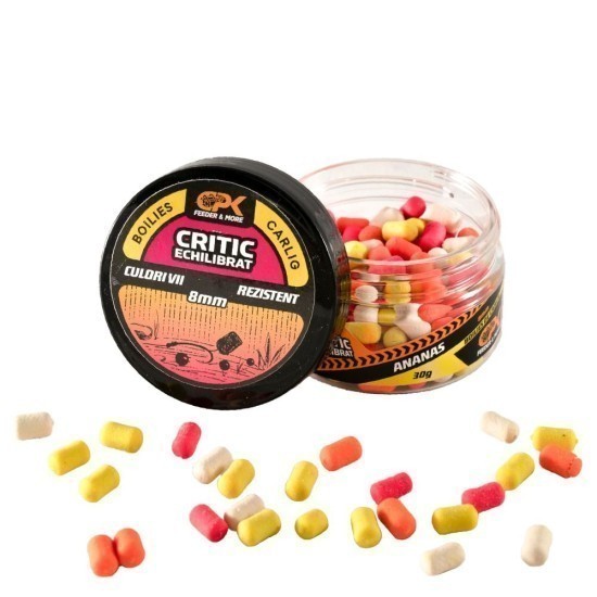 Boilies de cârlig critic echilibrat CPK Feeder, 8mm, Ananas, 25g Boilies de cârlig critic echilibrat CPK Feeder, 8mm, Ananas, 25g