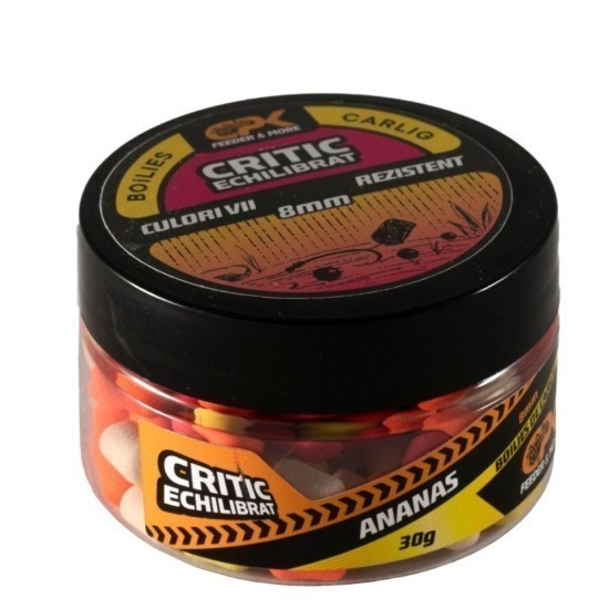 Boilies de cârlig critic echilibrat CPK Feeder, 8mm, Ananas, 25g Boilies de cârlig critic echilibrat CPK Feeder, 8mm, Ananas, 25g