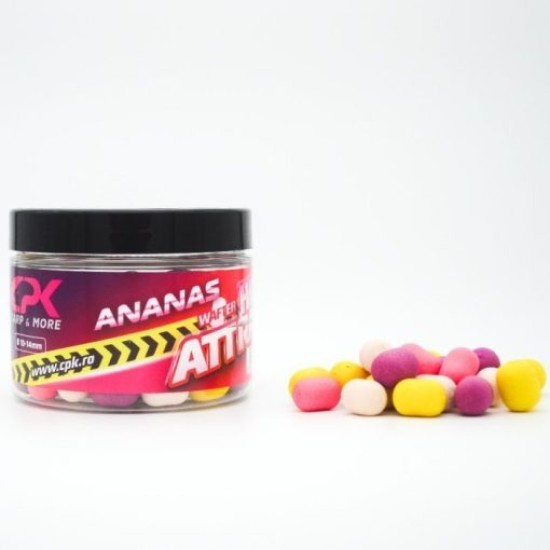 Boilies de cârlig critic echilibrat CPK Wafter, 10-14mm, Ananas, 60g Boilies de cârlig critic echilibrat CPK Wafter, 10-14mm, Ananas, 60g