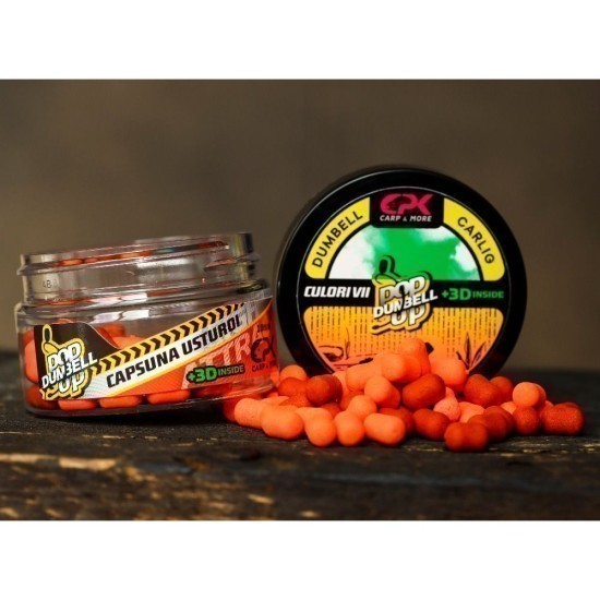 Pop-up dumbell CPK 3D, 10mm, Căpșună&Usturoi, 25g Pop-up dumbell CPK 3D, 10mm, Căpșună&Usturoi, 25g