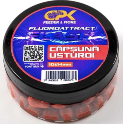 Boilies de cârlig cu plută CPK Fluoroattract, 10-14mm, Căpșună & Usturoi, 40g