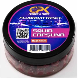 Boilies de cârlig cu plută CPK Fluoroattract + Feeder, 10-14mm, Squid & Căpșună, 40g