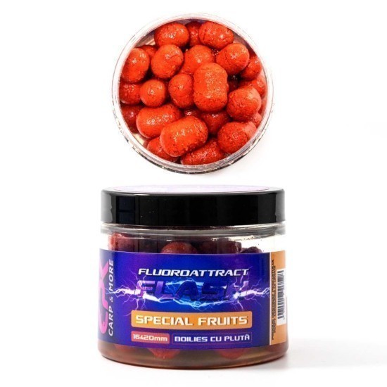 Boilies de cârlig cu plută CPK Fluoroattract, 16-20mm, Special Fruits, 120g Boilies de cârlig cu plută CPK Fluoroattract, 16-20mm, Special Fruits, 120g