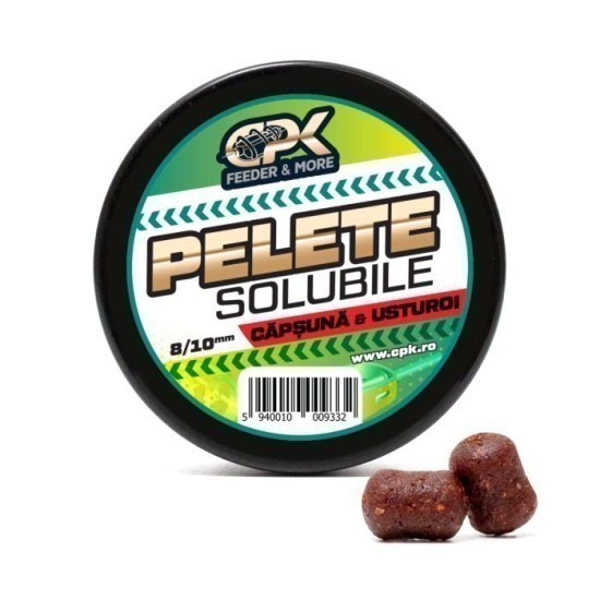 Pelete solubile feeder CPK, 8-10mm, Căpșună&Usturoi, 40g Pelete solubile feeder CPK, 8-10mm, Căpșună&Usturoi, 40g