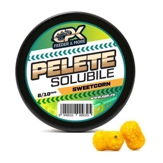 Pelete solubile feeder CPK, 14mm, Sweetcorn, 40g