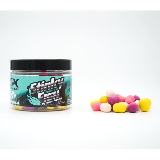 Boilies de cârlig critic echilibrat CPK Wafter, 10-14mm, Stinky Fish (Mussle Crab), 60g