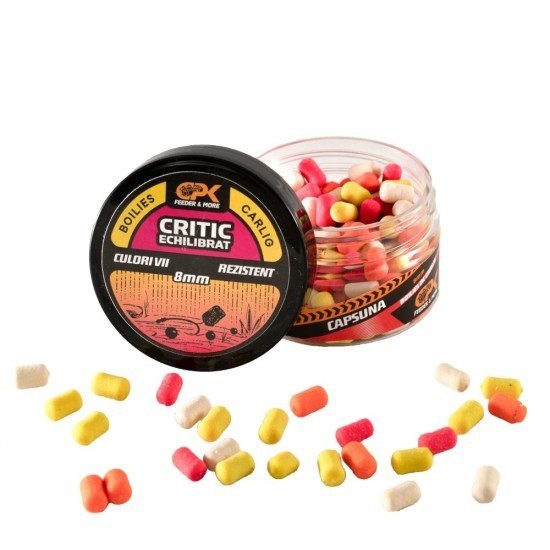 Boilies de cârlig critic echilibrat CPK Feeder, 8mm, Căpșună, 25g