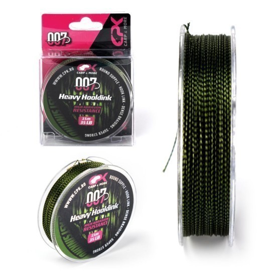 Fir textil CPK 007 Xtra Heavy Hooklink, Green, 35lb/15m
