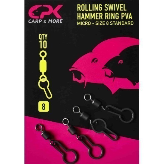 Vârtej CPK Rolling Swivel Hammer Ring PVA, 10buc/plic