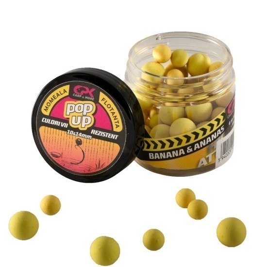 Pop-up CPK High Attract, 10-14mm, Ananas&Banană, 40g Pop-up CPK High Attract, 10-14mm, Ananas&Banană, 40g