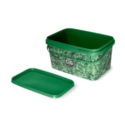 Găleată dreptunghiulară cu capac Delphin C2G/Camouflage 5L, 29x20x15cm