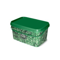 Găleată dreptunghiulară cu capac Delphin C2G/Camouflage 5L, 29x20x15cm