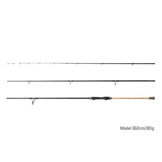 LANSETĂ DELPHIN OPIUM FEEDER V2 CORK, 3.60m, 80g, 3+3buc