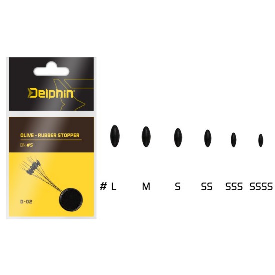 Opritoare silicon Delphin Olive Rubber, L, 9buc/plic