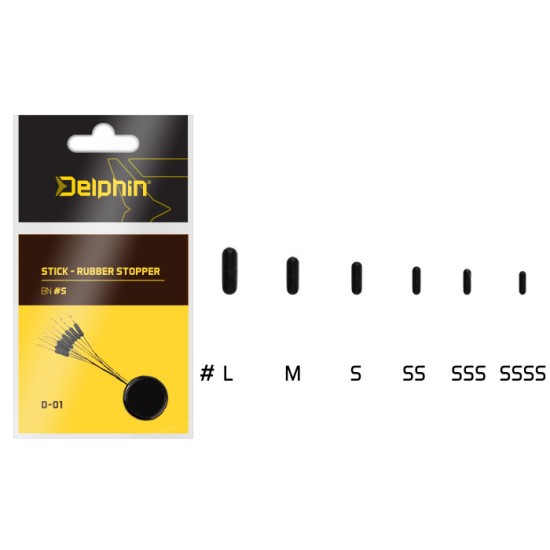 Opritoare silicon Delphin Stick Rubber, L, 10buc/plic