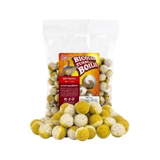 BOILIES DE CÂRLIG BENZAR MIX BOILIE BICOLOR 16MM MIERE-ANANAS