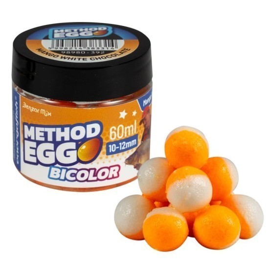 MOMEALĂ CRITIC ECHILIBRATĂ BENZAR MIX METHOD EGG BICOLOR MANGO CIOCOLATĂ ALBĂ 10-12MM