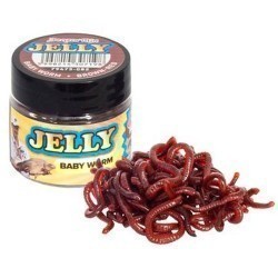 RÂME ARTIFICIALE  BENZAR JELLY BAITS BABY WORM MARO ROȘU 30ML/CUTIE