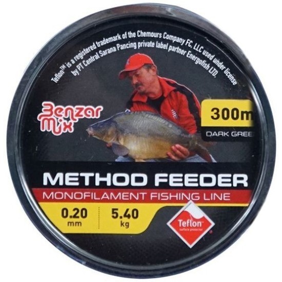 Fir monofilament Benzar Method Feeder Mono Dark Green, 0.28mm/300m Fir monofilament Benzar Method Feeder Mono Dark Green, 0.28mm/300m