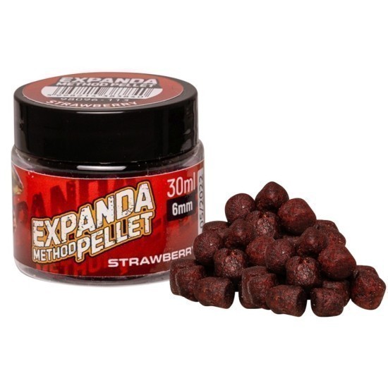 PELETE DE CÂRLIG BENZAR MIX EXPANDA METHOD PELLET CĂPȘUNI 6MM PELETE DE CÂRLIG BENZAR MIX EXPANDA METHOD PELLET CĂPȘUNI 6MM
