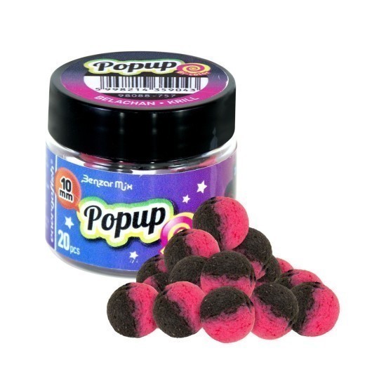 POP UP BENZAR MIX BICOLOR METHOD POP UP BELACHAN KRILL 10mm