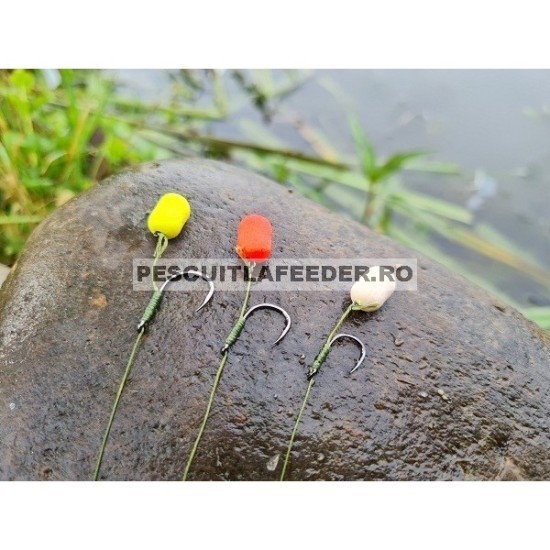 Cârlige legate FeederX Wild Carp Hook Bait Sting, Nr.8, 3buc/plic