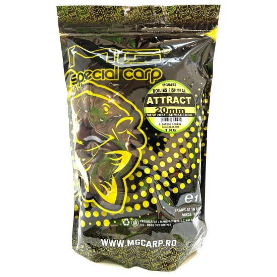 Boilies semisolubil MG Carp Special Attract Plus, 20mm, 1kg