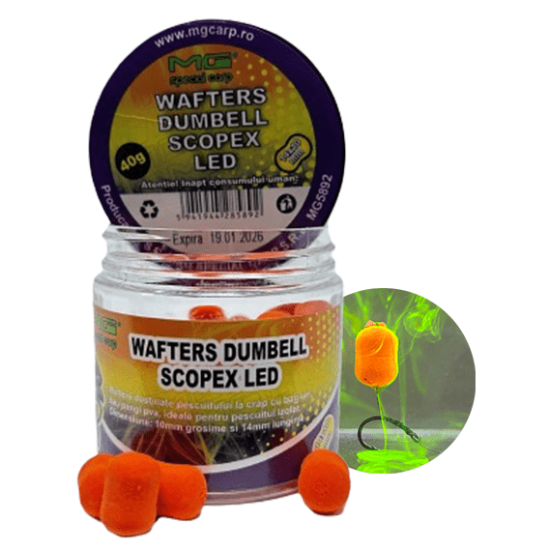 Wafters MG Special Carp Dumbell LED Scopex, 10mm, 40g Wafters MG Special Carp Dumbell LED Scopex, 10mm, 40g