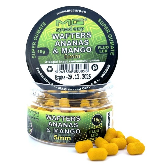 Wafters MG Special Carp Dumbell LED Ananas & Mango, 5mm, 15g Wafters MG Special Carp Dumbell LED Ananas & Mango, 5mm, 15g