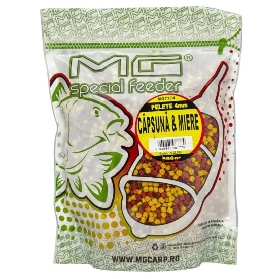 Pelete MG Special Carp Căpșună & Miere, 4mm, 500g Pelete MG Special Carp Căpșună & Miere, 4mm, 500g