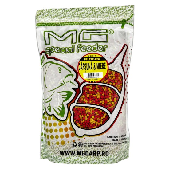 Pelete MG Special Carp Căpșună & Miere, 4mm, 1kg Pelete MG Special Carp Căpșună & Miere, 4mm, 1kg