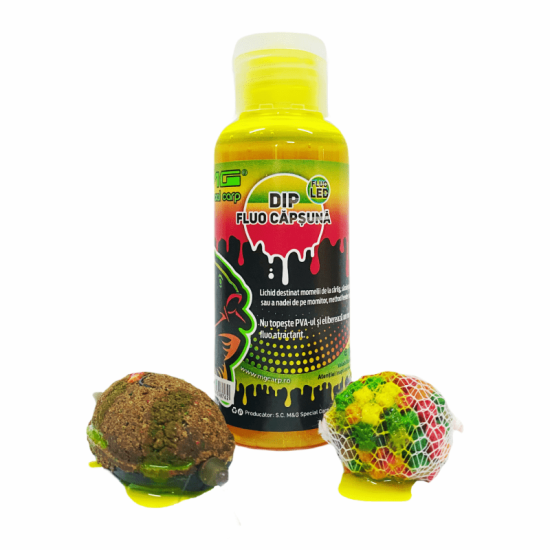 Dip MG Special Carp Fluo LED Căpșună, 100ml