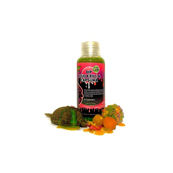 Dip MG Special Carp Fluo LED Krill & Căpșună, 100ml