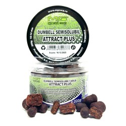 Boilies de cârlig MG Special Carp Dumbell Semisolubil Attract Plus (Fishmeal), 10-14mm, 200g