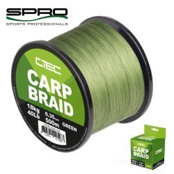 Fir textil Spro C-Tec Carp Braid, Green, 0.30mm/16kg/500m