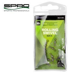 Vârtej Spro C-Tec Cilindric Rolling Swivel Non Reflect, Nr.8, 10buc/plic