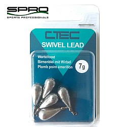 Set plumbi tip pară cu vârtej Spro C-Tec Swivel Lead, 7g, 5buc/plic